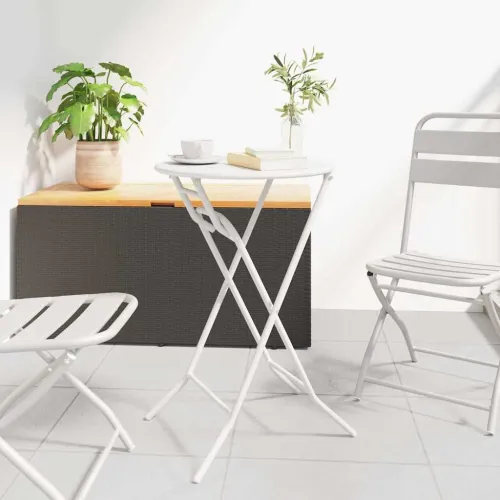 Stol za vrt Bijelo 50 x 50 x 72 cm Metal - Bijelo Cijena