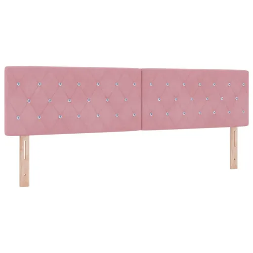 LED Box Spring Krevet Ružičasta 180 x 200 cm Baršun - Ružičasta 180 x 200 cm Kristal s dugmadima Cijena