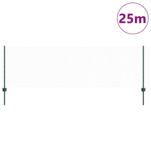 Heksagonalna ograda s stubom 25 x 0,8 m Čelik premazan PVC-om - Zelena Ograda 25 x 0,8 m (mreža širom 3,6 cm) Cijena