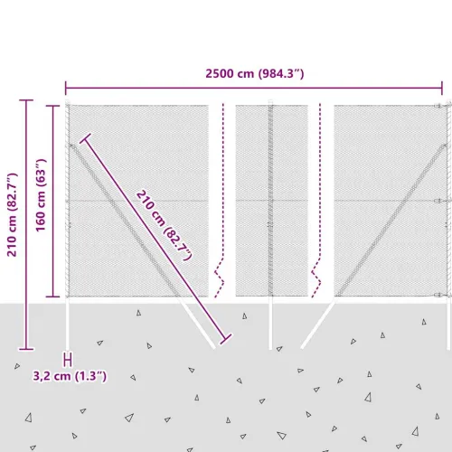 Sukladni osnovni dodatak za hexagonalnu ogradu 25 x 1,6 m Siva - 25 x 1,6 m (mreža 13 mm) Siva Cijena