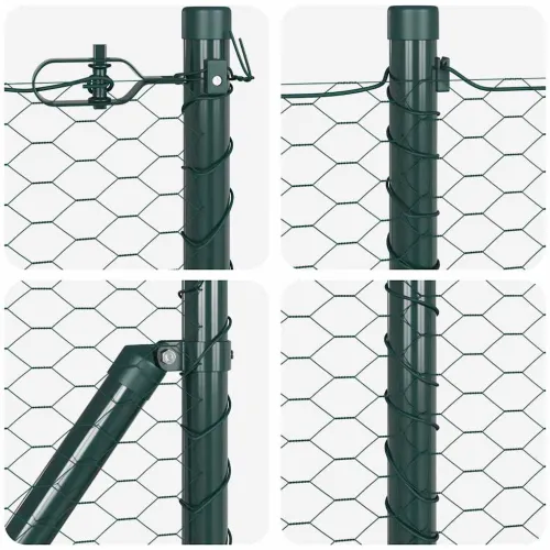 Heksagonalna ograda s stubom 10 x 0,6 m Čelik premazan PVC-om - 10 x 0,6 m (mreža od 36 mm) Zelena Cijena