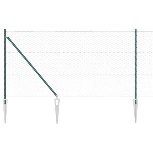 Heksagonalna ograda s stubom 10 x 1 m Čelik premazan PVC-om - 10 x 1 m (36 mm mreža) Zelena Cijena