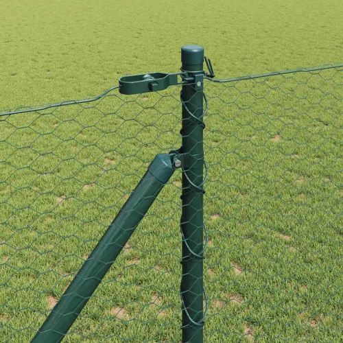 Heksagonalna ograda s stubom 10 x 1,2 m Čelik premazan PVC-om - 10 x 1,2 m (25 mm mreža) Zelena Cijena