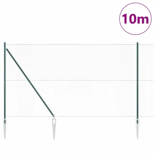 Heksagonalna ograda s stubom 10 x 1,6 m Čelik premazan PVC-om - 10 x 1,6 m (mreza 13 mm) Zelena Cijena