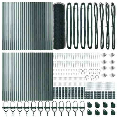 Heksagonalna ograda s stubom 100 x 0,6 m Čelik premazan PVC-om - 100 x 0,6 m (mreža 13 mm) Zelena Cijena