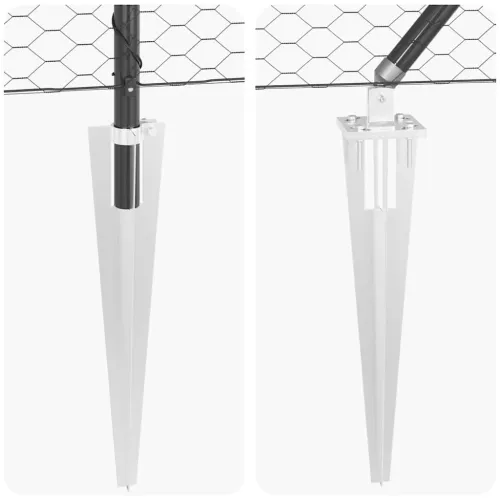 Heksagonalna ograda s stubom 25 x 1,4 m Čelik premazan PVC-om - 25 x 1,4 m (mrežica 36 mm) Siva Cijena
