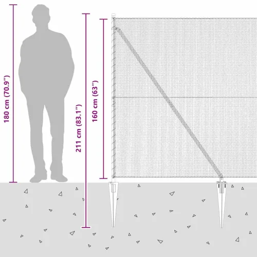 Heksagonalna ograda s stubom 25 x 1,6 m Čelik premazan PVC-om - 25 x 1,6 m (mreža 13 mm) Siva Cijena