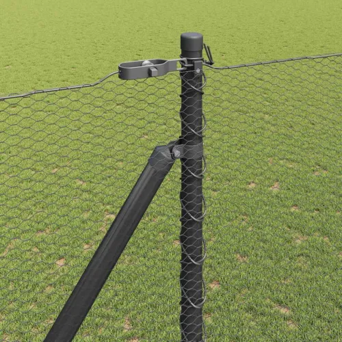 Heksagonalna ograda s stubom 25 x 1,6 m Čelik premazan PVC-om - 25 x 1,6 m (mreža 13 mm) Siva Cijena