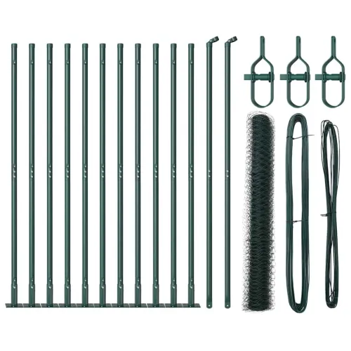 Heksagonalna ograda s betonskom osnovom 25 x 0,8 m Zelena Mreža - 25 x 0,8 m (mreža od 50 mm) Zelena Cijena