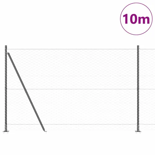 Heksagonalna ograda s betonskom osnovom 10 x 1,4 m Siva Mreža - 10 x 1,4 m (mreža 50 mm) Siva Cijena