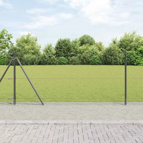 Heksagonalna ograda s betonskom osnovom 25 x 0,8 m Siva Mreža - 25 x 0,8 m (mreža 36 mm) Siva Cijena