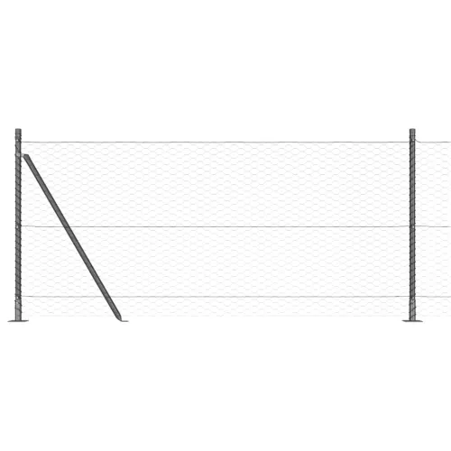 Heksagonalna ograda s betonskom osnovom 100 x 0,8 m Siva Mreža - 100 x 0,8 m (mreža 36 mm) Siva Cijena