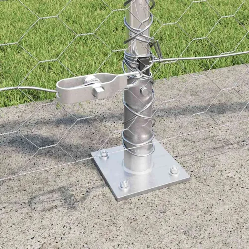 Heksagonalna ograda s betonskom osnovom 50 x 0,8 m Srebrna - 50 x 0,8 m (mreža 50 mm) Pocinčani čelik Cijena