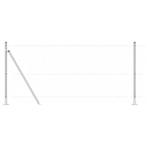 Heksagonalna ograda s betonskom osnovom 50 x 0,8 m Srebrna - 50 x 0,8 m (mreža 50 mm) Pocinčani čelik Cijena
