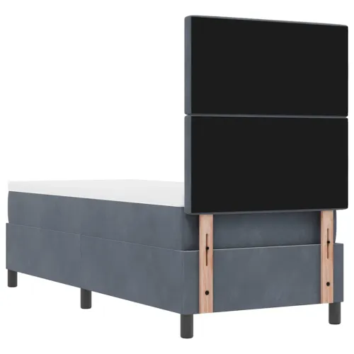 Box spring krevet s madracem Tamno siva 80 x 200 cm Baršun - Tamno siva 80 x 200 cm Kristal s dugmadima Cijena