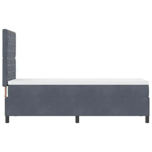 Box spring krevet s madracem Tamno siva 80 x 200 cm Baršun - Tamno siva 80 x 200 cm Kristal s dugmadima Cijena
