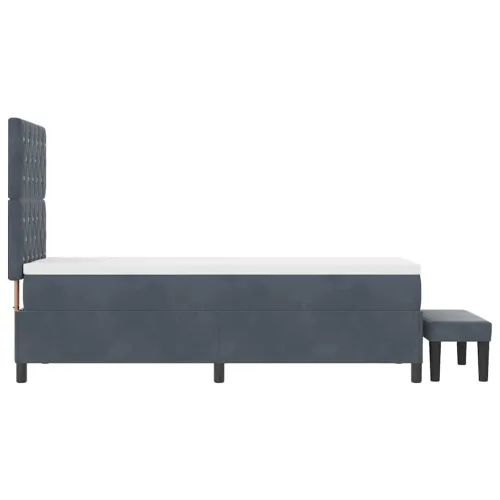 Box spring krevet Tamno siva 200 x 80 cm Baršun - Tamno siva 80 x 200 cm Kristal s dugmadima Cijena