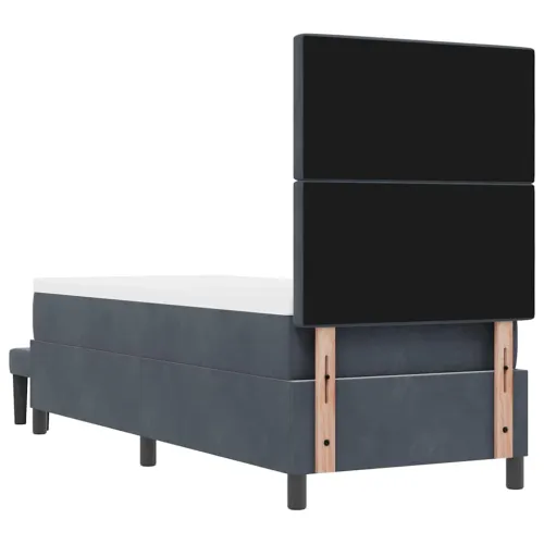 Box spring krevet Tamno siva 200 x 80 cm Baršun - Tamno siva 80 x 200 cm Kristal s dugmadima Cijena