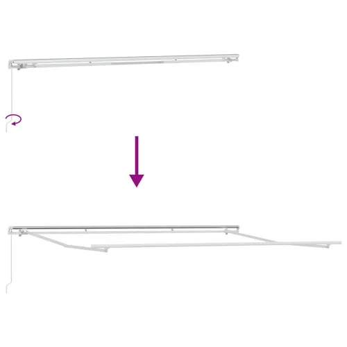 Povlačivi tende Bež 450 x 350 x 165 cm Poliester i aluminij - Bež 450 × 350 cm s bijelim okvirom Cijena
