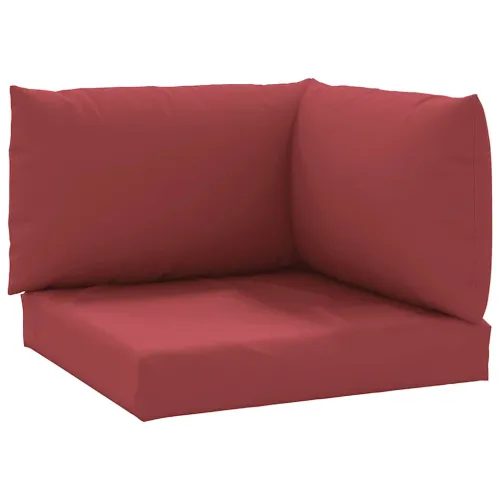 Jastuci za sofu od paleta 3 kom crvena boja vina od tkanine - boja crnog vina kutna sofa Cijena