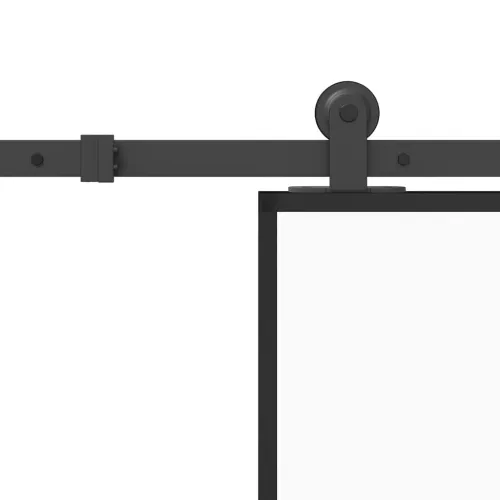 Klizna vrata s priborom 76 x 205 cm kaljeno staklo i aluminij - 76 x 205 cm (152.5 cm) matt matt Cijena