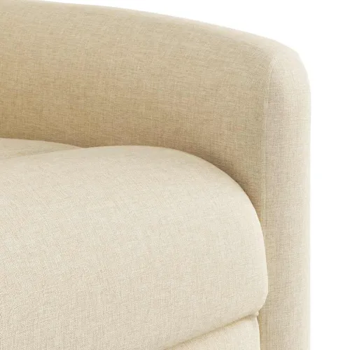 Električni Masažni naslonjač - Masažna fotelja od tkanine krem - Krema 1 Električno guranje unatrag Da Cijena