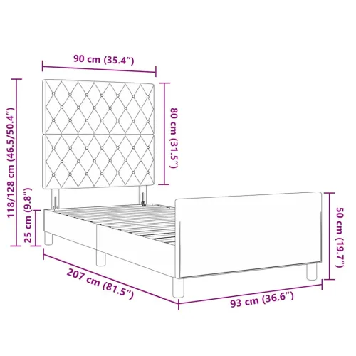 Box spring krevet Ružičasta 90 x 200 cm Baršun - Ružičasta 90 x 200 cm Kristal s dugmadima Cijena