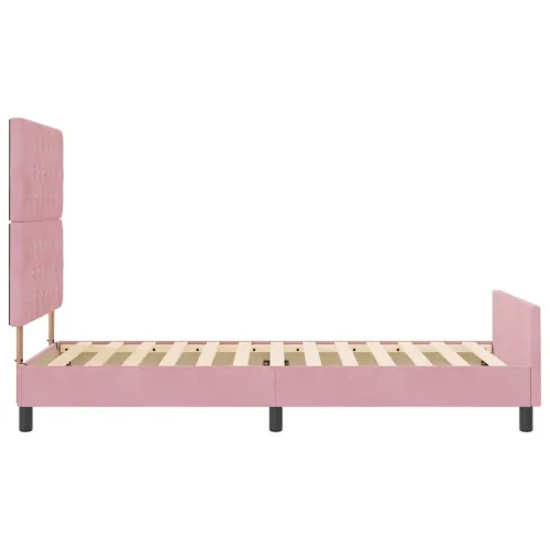 Box spring krevet Ružičasta 90 x 200 cm Baršun - Ružičasta 90 x 200 cm Kristal s dugmadima Cijena