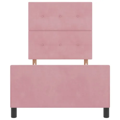 Box spring krevet Ružičasta 90 x 200 cm Baršun - Ružičasta 90 x 200 cm Prošiveno gumbima Cijena