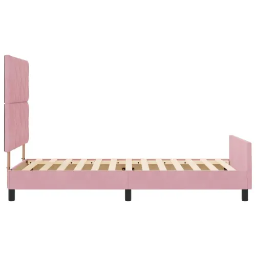 Box spring krevet Ružičasta 90 x 200 cm Baršun - Ružičasta 90 x 200 cm Dizajn s rombovima Cijena