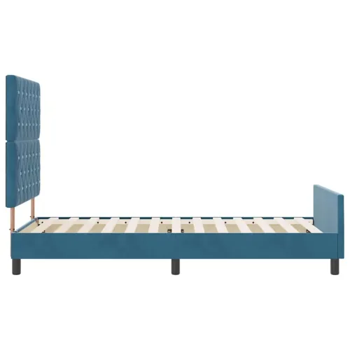 Box spring krevet Tamno plava 90 x 190 cm Baršun - Tamno plava 90 x 190 cm Kristal s dugmadima Cijena