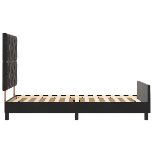 Box spring krevet s uzglavljem Crna 90 x 200 cm Baršun - Crna 90 x 200 cm Dizajn s rombovima Cijena
