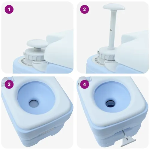 Kamperski WC Plava 41,5 x 36,5 x 42 cm - Svijetlo plava Cijena