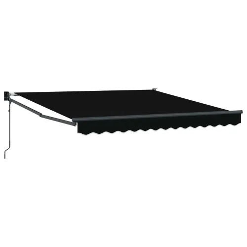 Povlačiva tenda Crna 300 x 250 x 165 cm Poliester i metal - Crna 3 x 2,5 m s antracitnim okvirom Cijena