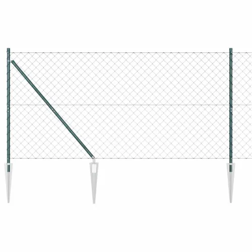 Ograda od lančane veze s šiljcima 10 x 1,4 m Zelena Mreža - 10 x 1,4 m (40 x 40 mm mreža) Zelena Vijak sidro fiksacija Cijena
