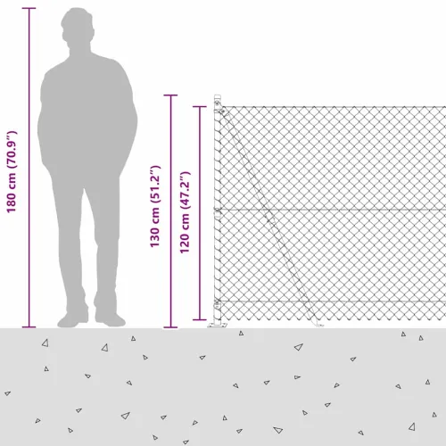 Ograde od lanca s betonskom podlogom 10 x 1,2 m Zelena Mreža - 10 x 1,2 m (40 x 40 mm mrežica) Zelena Betonska baza fiksacija Cijena