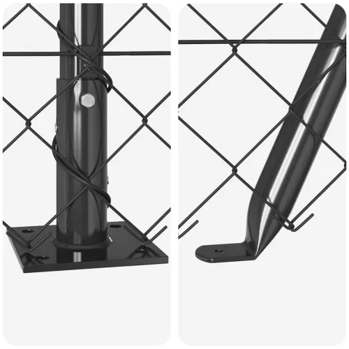 Ograde od lanca s betonskom podlogom 10 x 1 m Siva Mreža - 10 x 1 m (60 x 60 mm mreža) Siva Betonska baza fiksacija Cijena