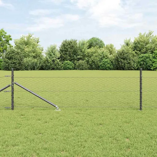 Heksagonalna ograda s stubom 50 x 0,8 m Čelik premazan PVC-om - 50 x 0,8 m (mreža 36 mm) Siva Cijena