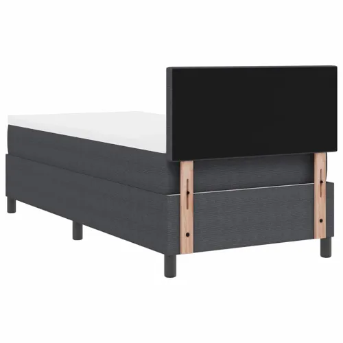 LED Box Spring Krevet Tamno siva i bijela 80 x 200 cm - Tamno siva 80 x 200 cm Nizak uzglavlju Cijena