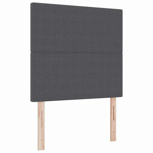 LED Box Spring Krevet Tamno siva i bijela 80 x 200 cm - Tamno siva 80 x 200 cm Visoki uzglavlje Cijena