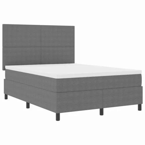 LED Box Spring Krevet Svijetlo siva i bijela. 140 x 200 cm - Svjetlosiva 140 x 200 cm Visoki uzglavlje Cijena