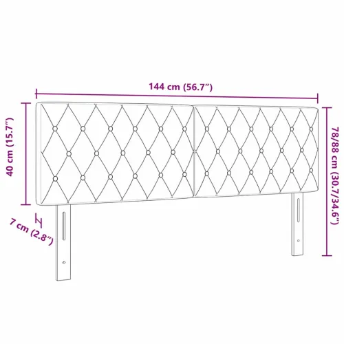 LED glava kreveta s LED trakama Tamno siva 144 cm Baršun - Tamno siva 140 cm Nizak uzglavlju Cijena