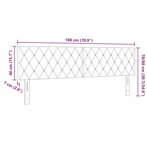 LED glava kreveta s LED trakama Tamno siva 180 cm Baršun - Tamno siva 180 cm Nizak uzglavlju Cijena
