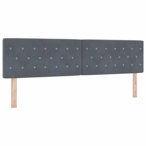 LED glava kreveta s LED trakama Tamno siva 180 cm Baršun - Tamno siva 180 cm Nizak uzglavlju Cijena