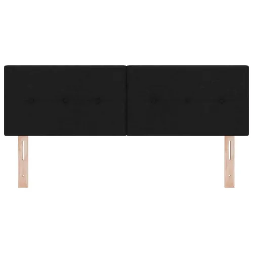 LED glava kreveta s LED trakama Crna 144 cm tkanina - Crna 140 cm Nizak uzglavlju Cijena
