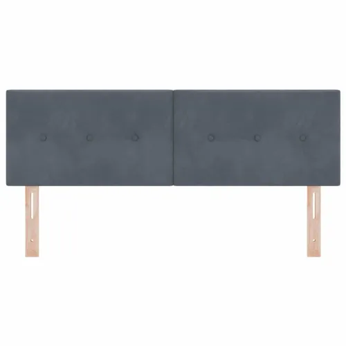 LED glava kreveta s LED trakama Sivi 160 cm Baršun - Tamno siva 160 cm Nizak uzglavlju Cijena