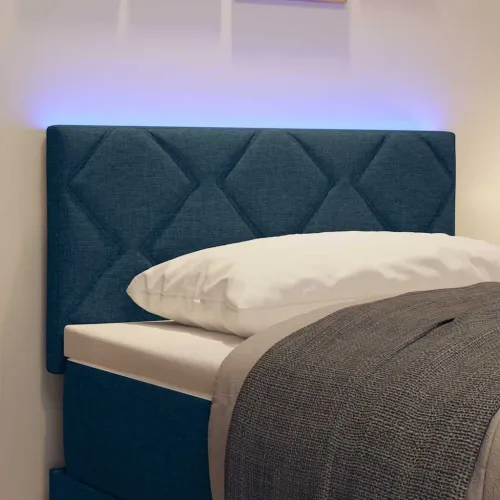 LED glava kreveta Plava tkanina - Plava 80 cm Nizak uzglavlju Cijena