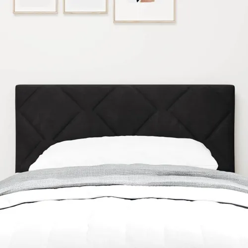 LED glava kreveta Crna 80 cm Baršun - Crna 80 cm Nizak uzglavlju Cijena