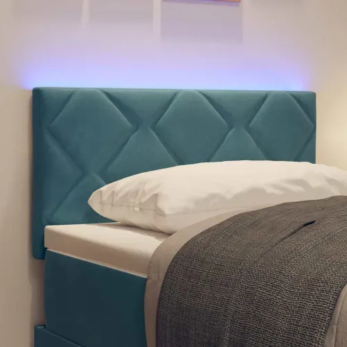 LED glava kreveta Tamno plava 80 cm Baršun - Tamno plava 80 cm Nizak uzglavlju Cijena