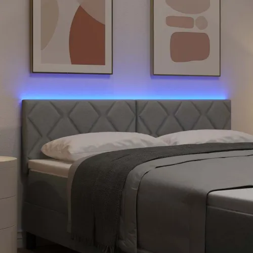 LED glava kreveta Svijetlo siva tkanina - Svjetlosiva 160 cm Nizak uzglavlju Cijena